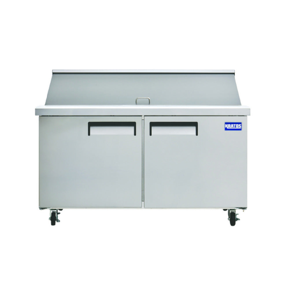 Hubert 96676 - Kratos Mega Top Sandwich / Salad Prep Table, 60.2"W, 15 Cu.ft. Capacity