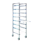 Quantum PS-SBC58-6SWT Partition Store Single Bay Cart With Wire Shelves 25"W X 29-1/2"D X 58-1/2"H