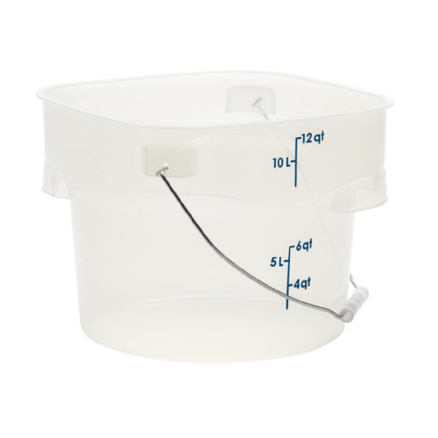 Cambro PWB12PROPP190 CamRound® FreshPro Pail With Bail 12 Qt. Capacity 11.4"L X 11.4"W X 8.9"H