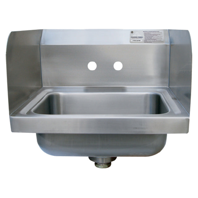 Advance Tabco 7-PS-EC-SPNF-1X Special Value Hand Sink With 7-3/4" Side Splashes
