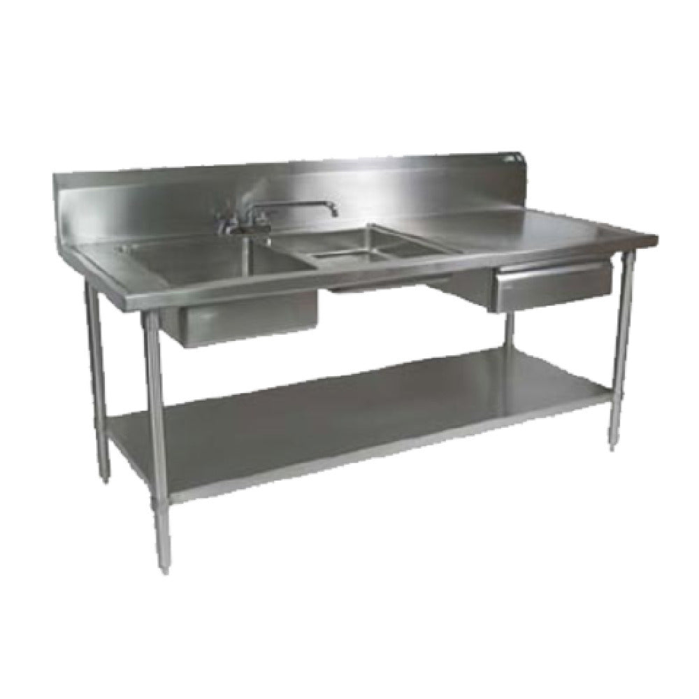 John Boos EPT6R10-DL2B-72L-X Prep Table Sink Unit 2-compartment 72"W X 30"D X 45-3/4"H Overall Size