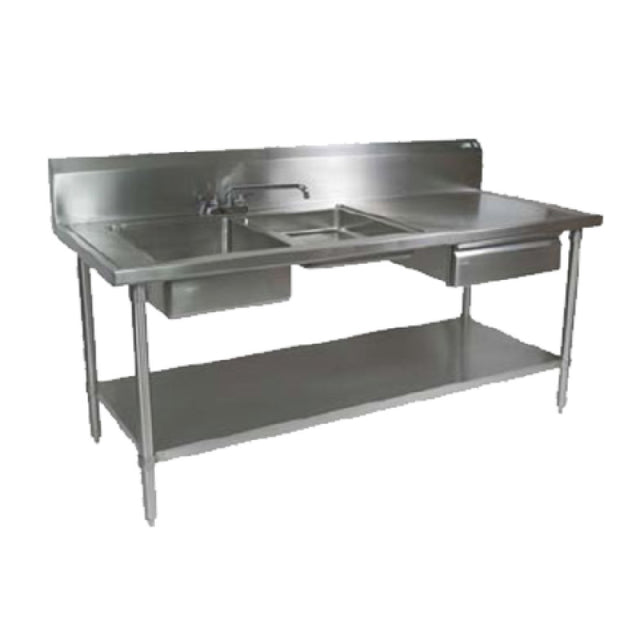 John Boos EPT6R10-DL2B-72L-X Prep Table Sink Unit 2-compartment 72"W X 30"D X 45-3/4"H Overall Size