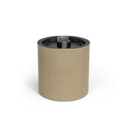 FOH RIB040BEL21 3.5qt Round Belize Ice Bucket Dune With Matte Black Lid Includes One RIB018BEL21-BTM 3.5qt Round Belize Ice Bucket Base Dune