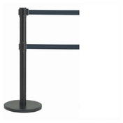 Aarco HBK-27BL HBK-27BL Form-A-Line™ System Dual Retractable Belt Style Has A Black Finish
