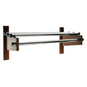 Central Specialties TDE-60 Coat Rack 49" 60" Unit 1" Metal Zinc Plated Hanging Rod