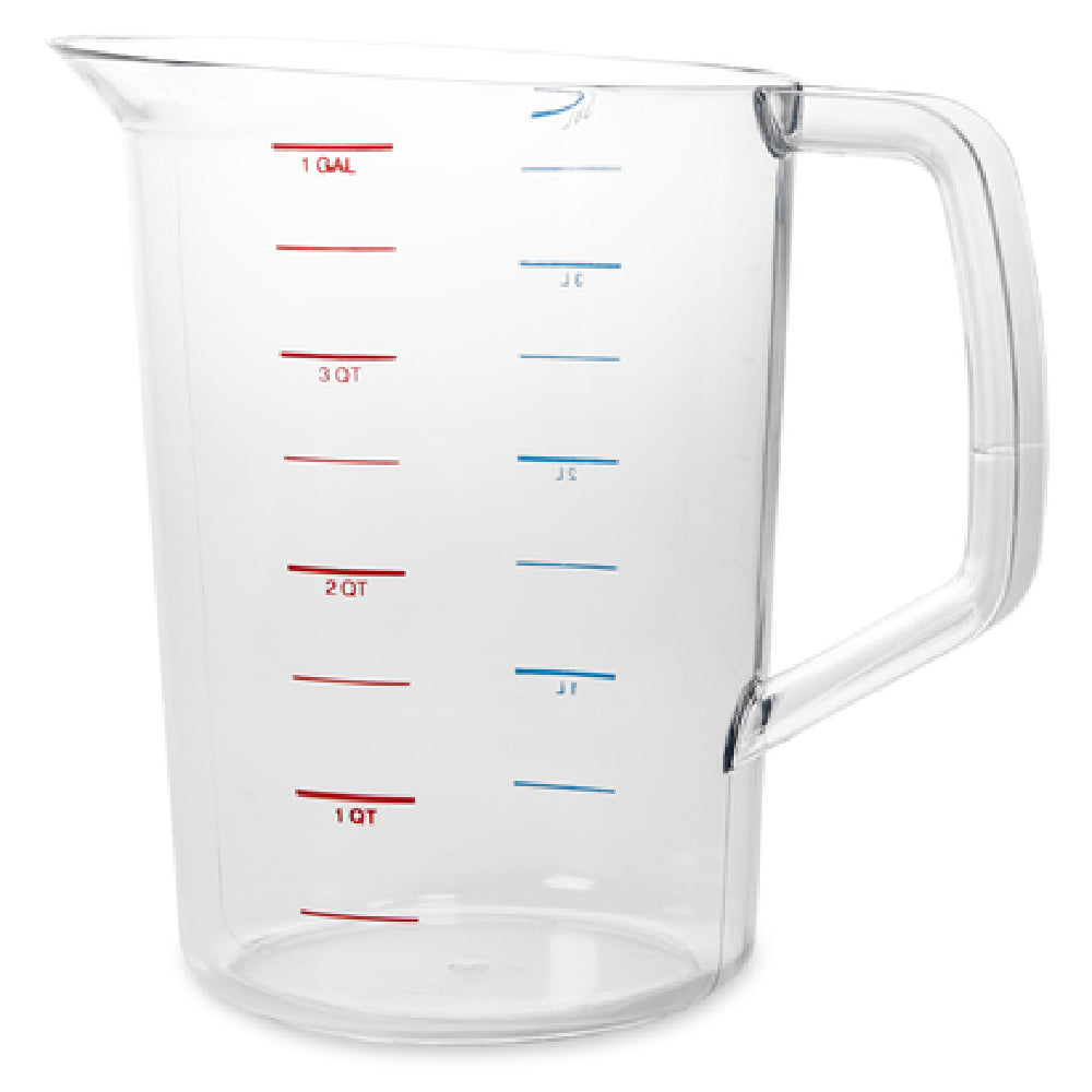 Rubbermaid FG321800CLR Bouncer® Measuring Cup 4 Quart 40°F/-40°C To 212° F/100°C Temperature Range