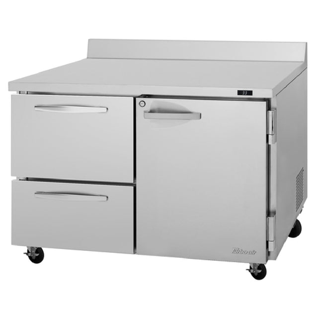 Turbo Air PWR-48-D2R(L)-N PRO Series Worktop Refrigerator Two-section 12.2 Cu.ft. Capacity
