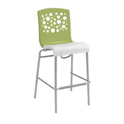 Grosfillex US836724 - Tempo Stacking Barstool, Resin Back With Circle Cutout, Resin Seat