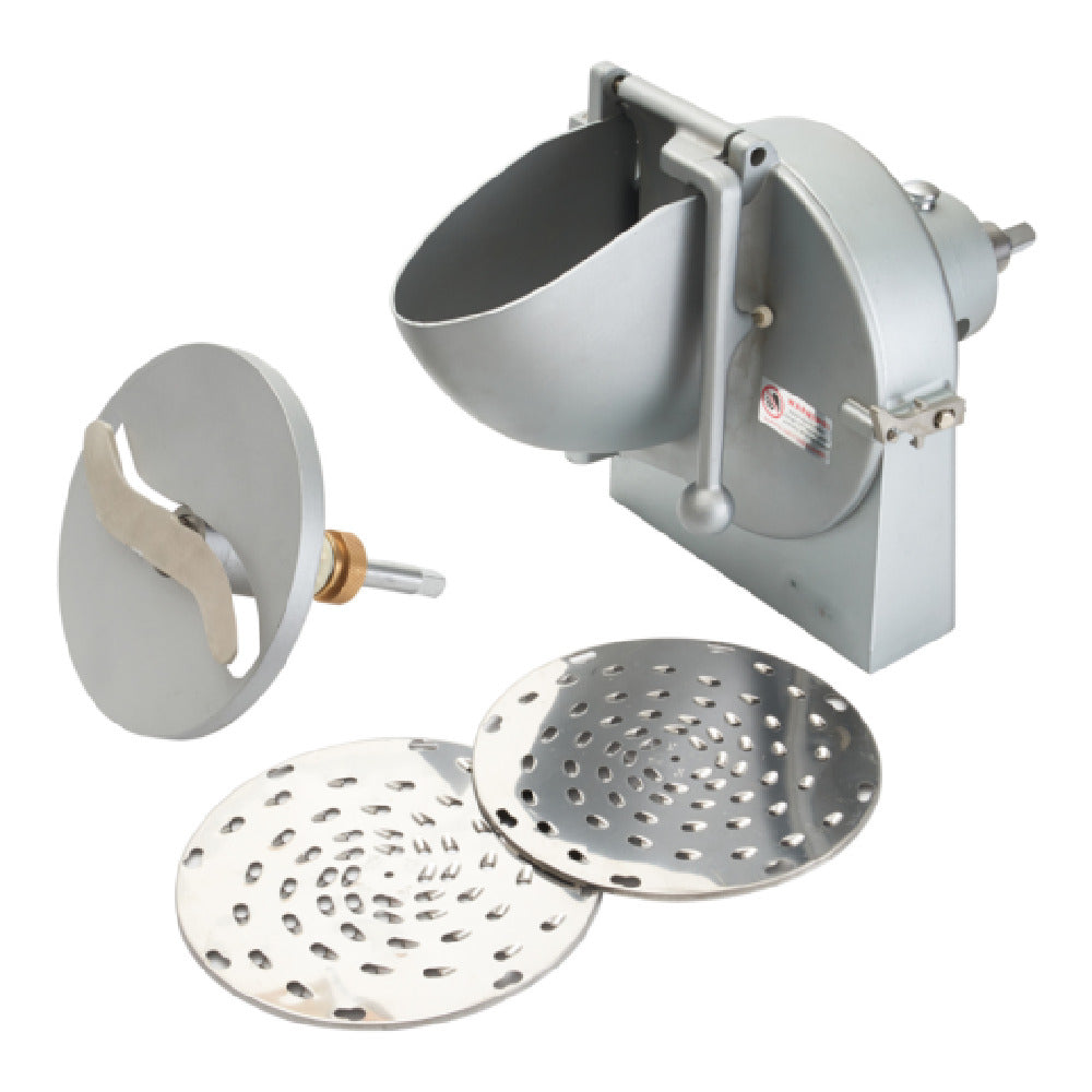 Winco EMP-VS12 Vegetable Slicer/Grater Attachment #12 Hub Includes: Slicer And (2) Grater Disks (Qty Break = 1)