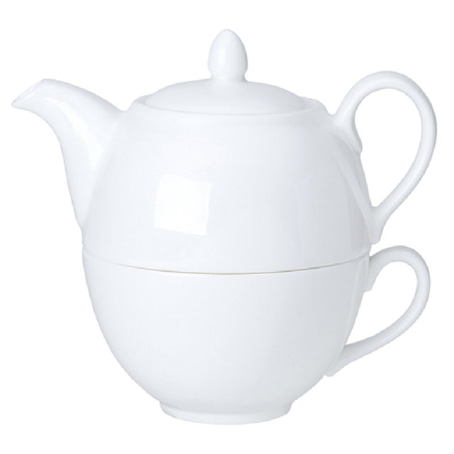 Steelite 82000AND0411 Tea For One Set Whiteware Coupe White