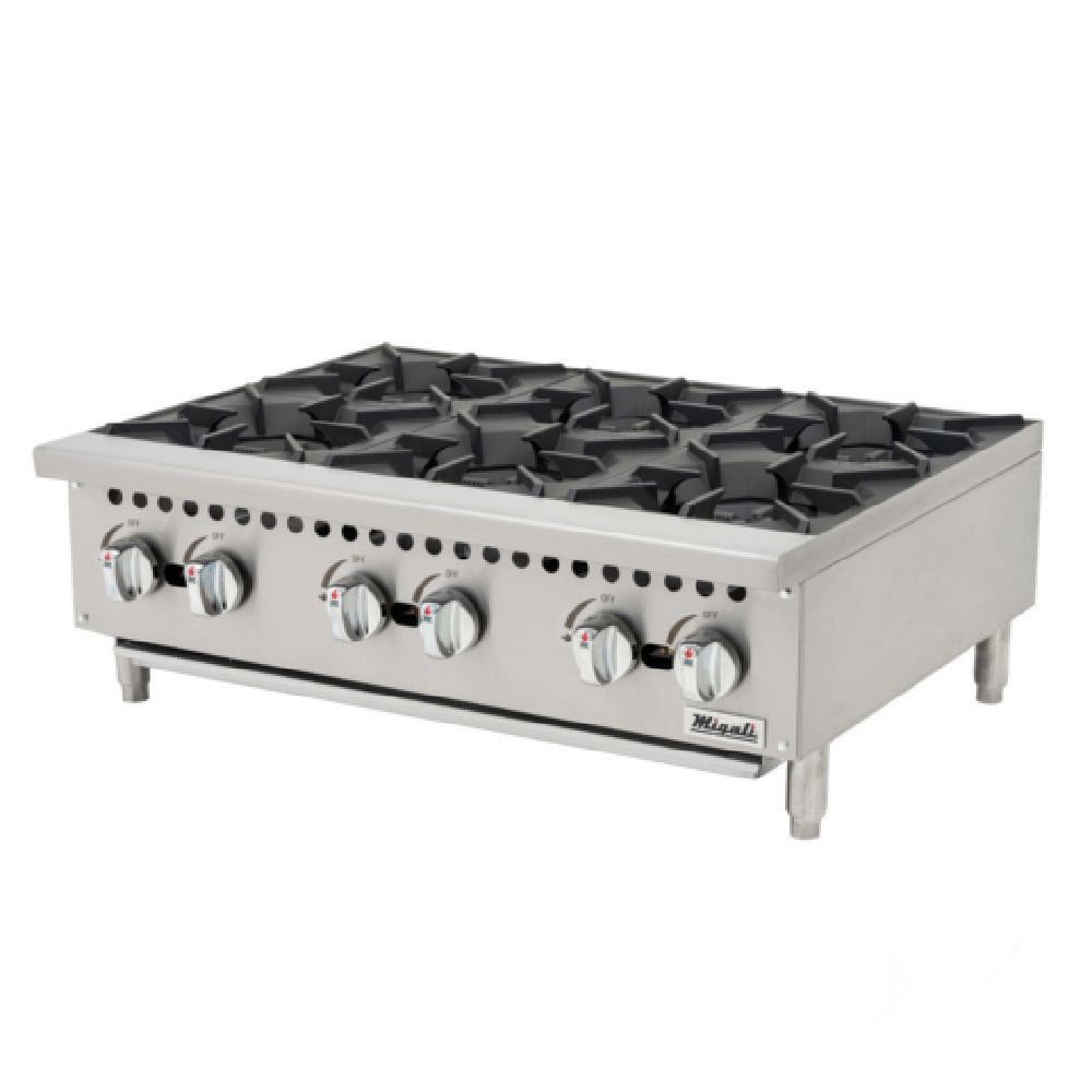 Migali C-HP-6B-36-IB_LP - Counter-top Hot Plate, 36"W, (6) Burners