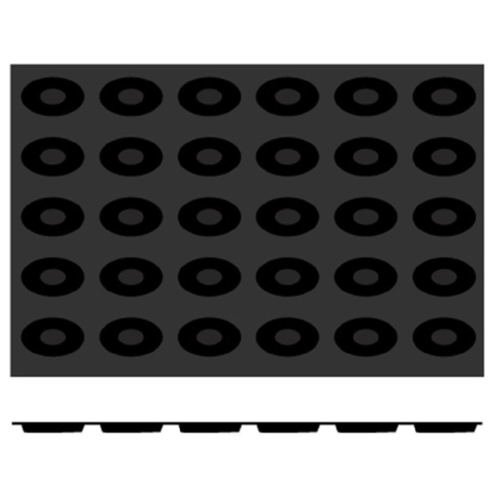 JB Prince M375 T Demarle Flexipan® Mold 23"L X 15"W (30) Oval Savarin