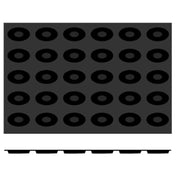 JB Prince M375 T Demarle Flexipan® Mold 23"L X 15"W (30) Oval Savarin