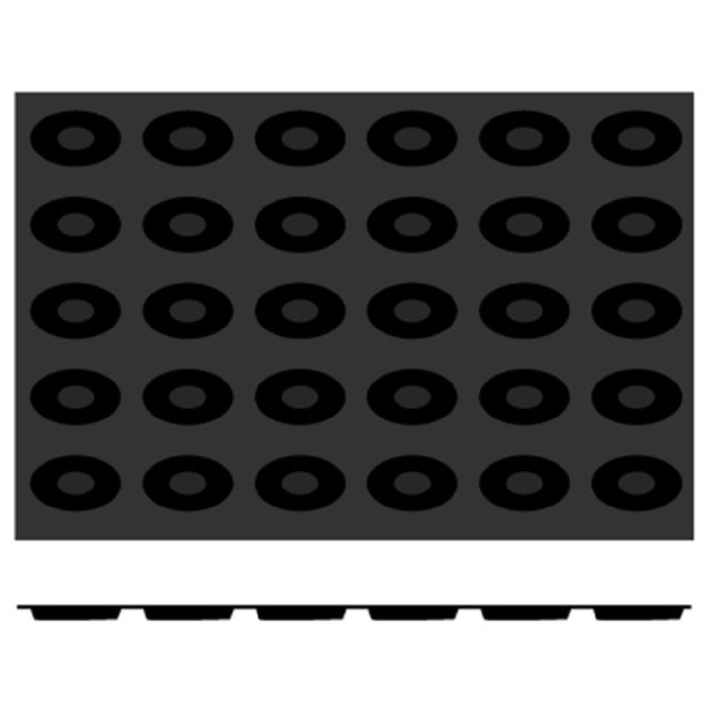 JB Prince M375 T Demarle Flexipan® Mold 23"L X 15"W (30) Oval Savarin