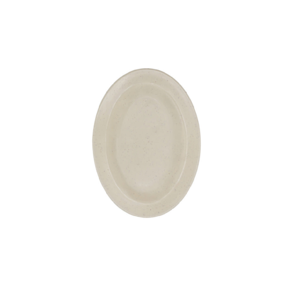 CAC China MLJSP-12 Jasper Oval Platter 10.375"W X 7.375"D X 0.875"H Rolled Edge(Sold By Case)
