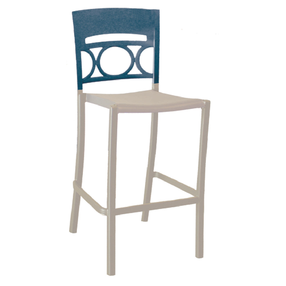 Grosfillex UT654680 Moon Stacking Barstool Armless Design Resined For Outdoor Use