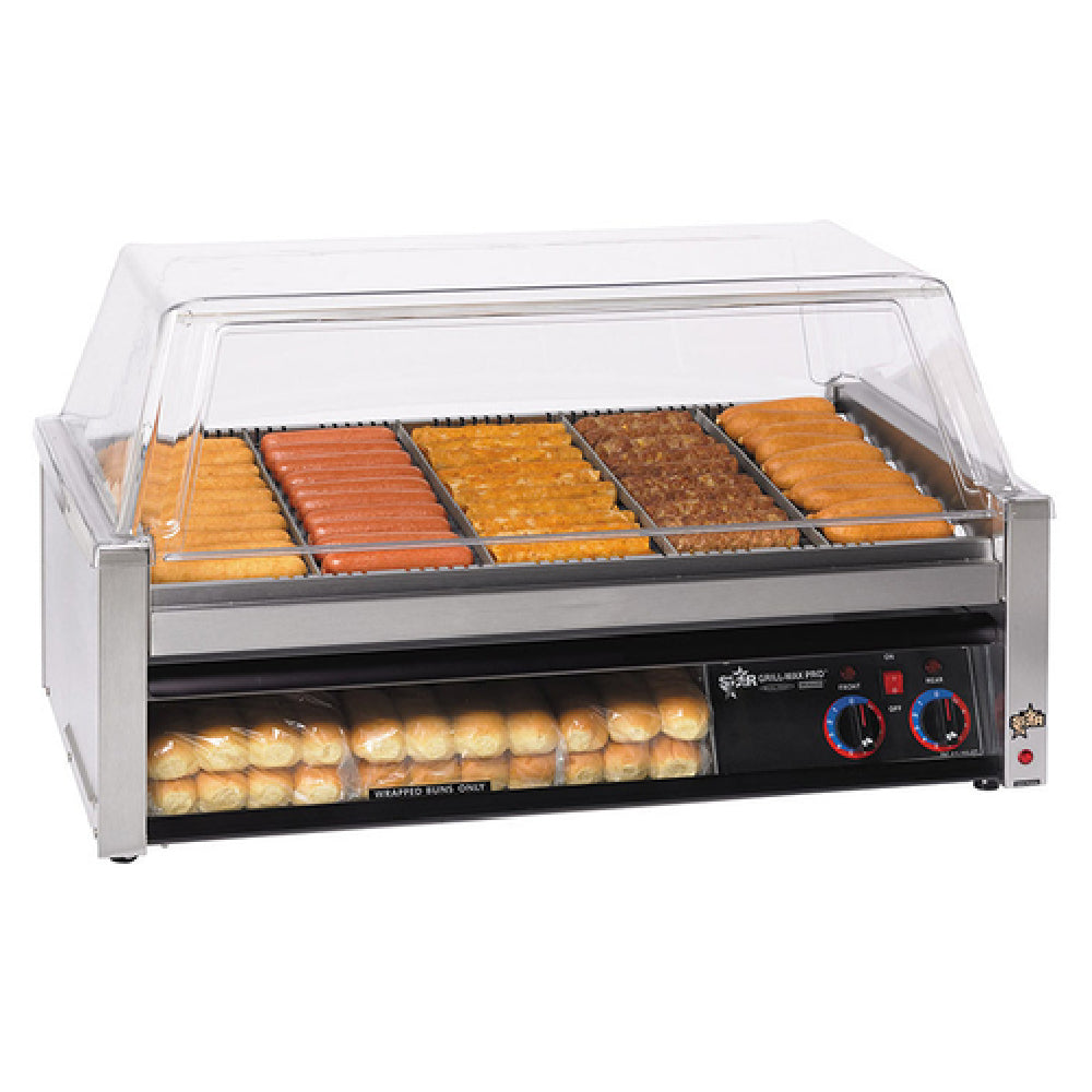 Star 50SCBBC_230/50/1 Grill-Max® Hot Dog Grill Roller-type With Clear Bun Door