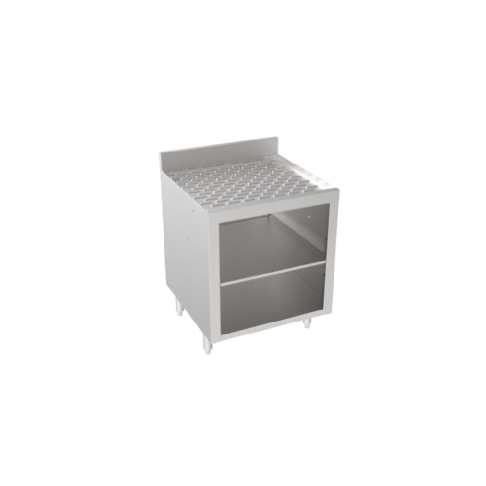 Krowne 18-GSB3 Silver Series Glass Rack Storage Cabinet With 2 Levels Of Storage (Midshelf Included)