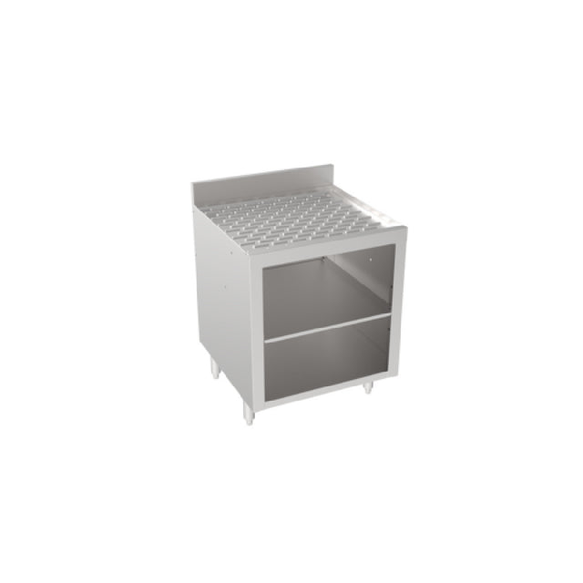 Krowne 18-GSB3 Silver Series Glass Rack Storage Cabinet With 2 Levels Of Storage (Midshelf Included)