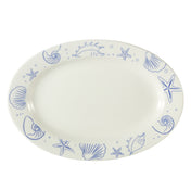 CAC China ATC-51-AW Atlantic Seashell Platter 15"L X 10-1/4"W X 1-1/2"H Oval