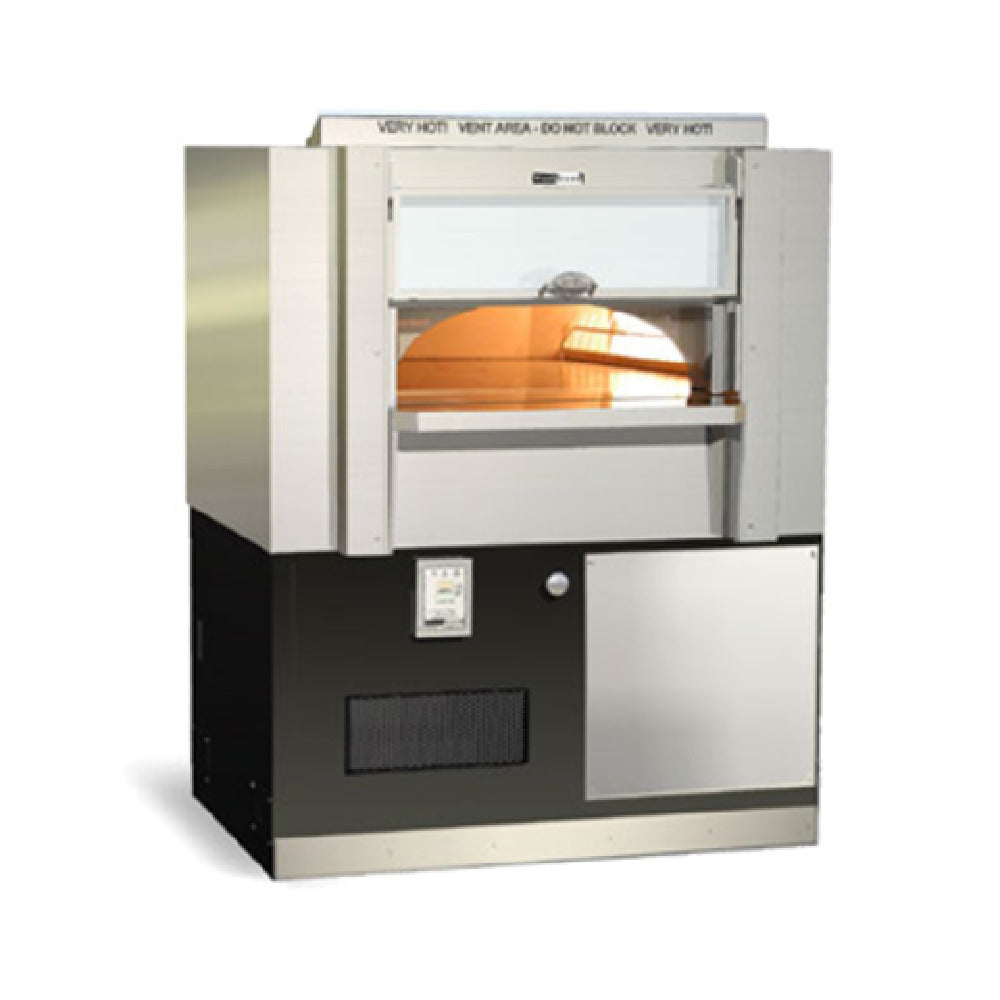 Wood Stone FD-6045-RFG-R-IR Fire Deck Stone Hearth Oven Radiant Burner On Right Side Of Chamber With Infrared Under Floor Burner
