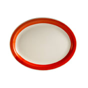 CAC China R-13NR-R Rainbow Platter 11-1/2"L X 9"W X 1-1/4"H Oval