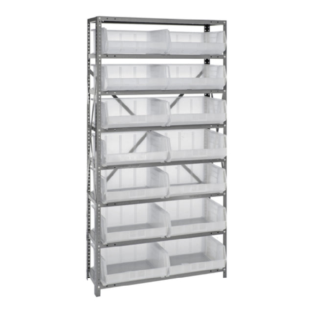Quantum QSBU-250CL Shelving Unit 12"D X 36"L X 75"H Heavy Duty