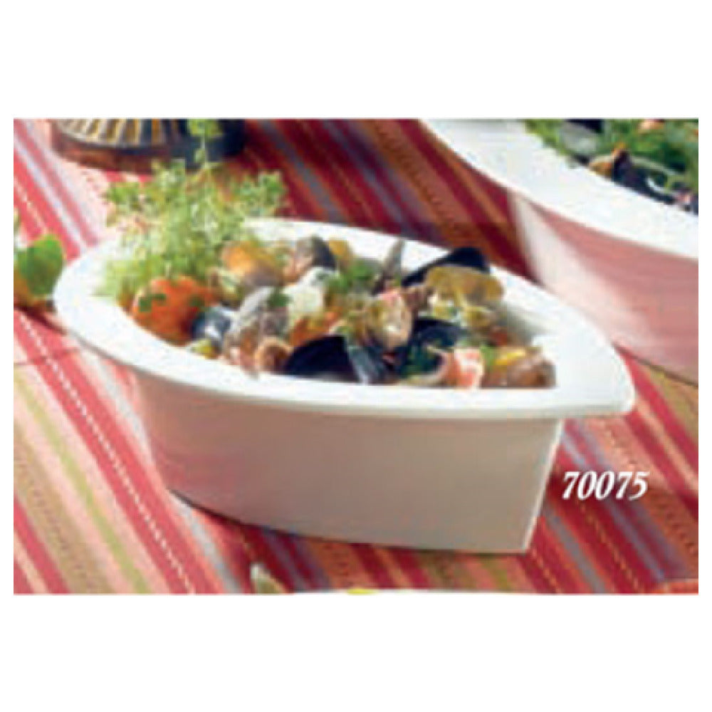 Bon Chef 70075DUSTYR Futura2 Platter 12-1/2" L X 8" W X 3-1/2" H Tear Drop