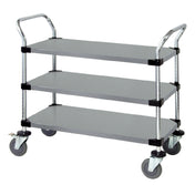 Quantum WRSC-1860-3SS Utility Cart 60"W X 18"D X 37-1/2"H (3) Solid Shelves