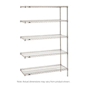 Metro 5AN377C Super Erecta® Add-On Shelving Unit 72"W X 18"D X 74"H (5) Wire Shelves