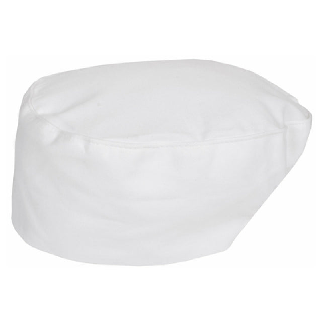 John Ritzenthaler Company CHSCWH Chef's Skull Cap Elastic Band White