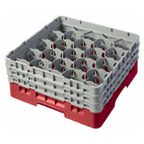 Cambro 20S638163 Camrack® Glass Rack With (3) Soft Gray Extenders Full Size