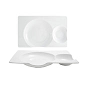 FOH DDP052WHP22 Harmony Bento™ Plate 11" X 7" Rectangular