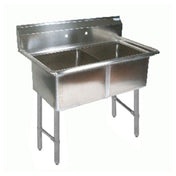 BK Resources BKS-2-1620-12S Sink Two Compartment 37"W X 25-13/16"D X 43-3/4"H Overall Size