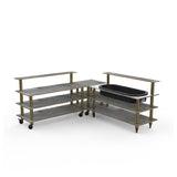Steelite MGCMLB01GBXW Mogogo Buffet Solutions Modular Cooling Corner Station 3-tier