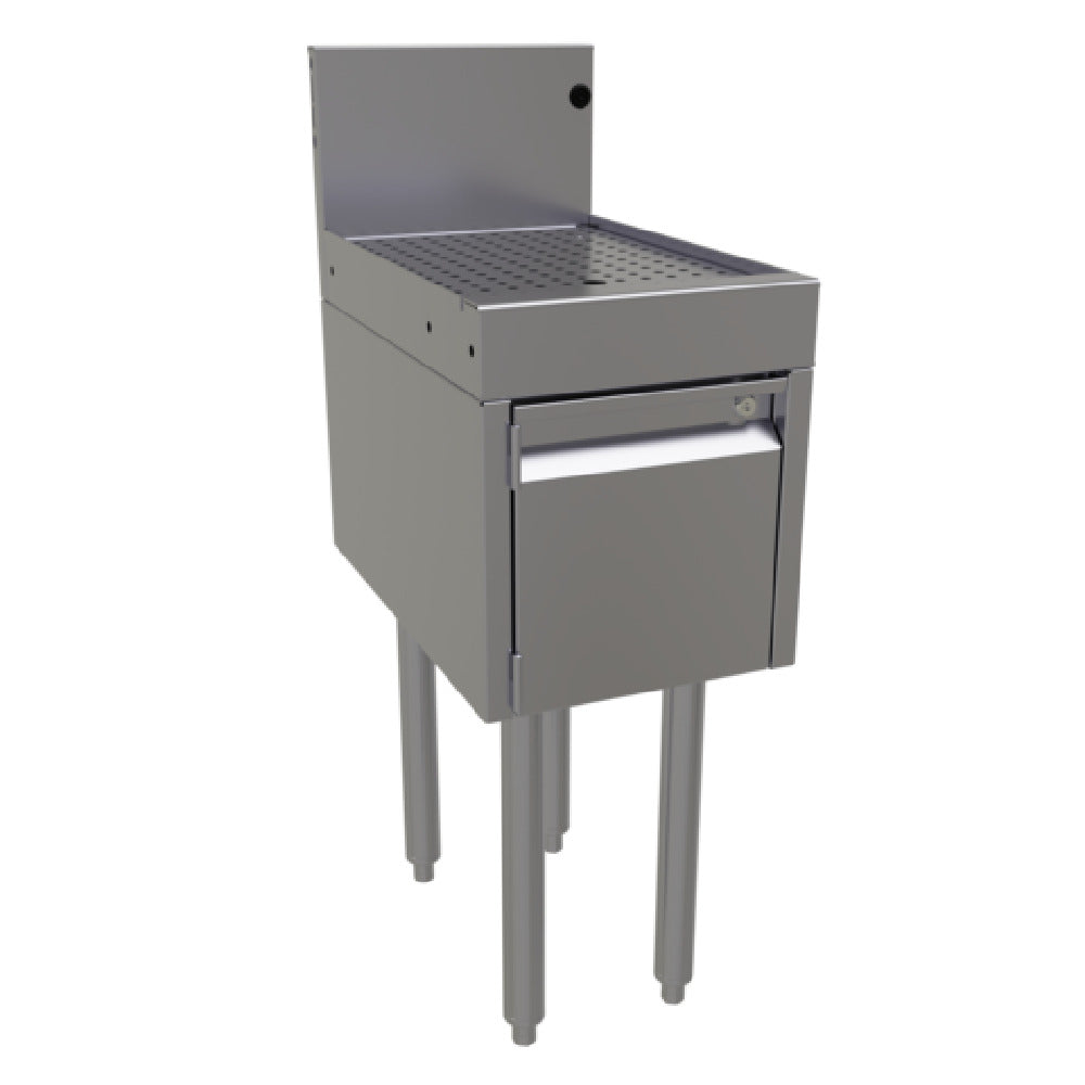 Glastender DBHA-12 Underbar Drainboard Half Cabinet With Door 12"W X 19"D