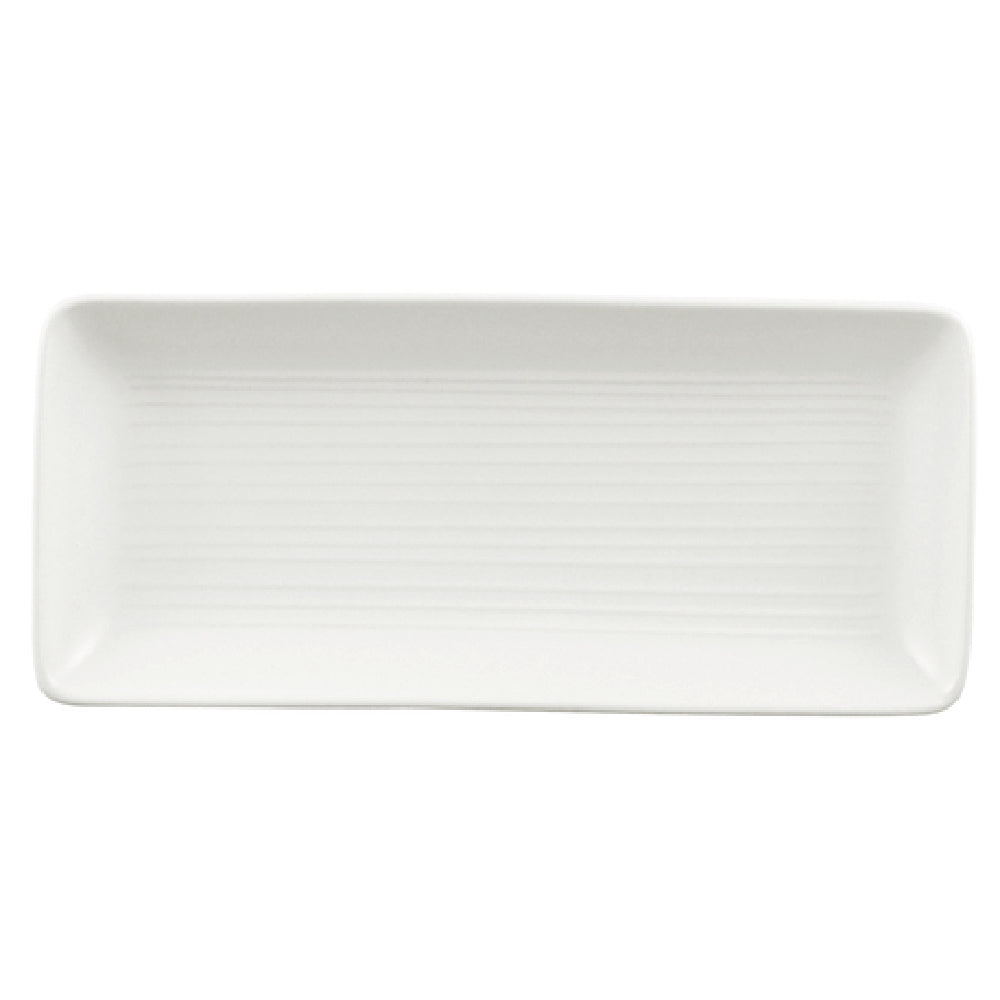Arc Cardinal EP271 Dudson Evo Pearl Rectangle Tray (L:10.625'' X W:4.75'') Stoneware