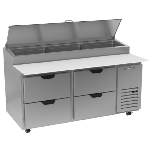 Beverage Air DPD67HC-4 Pizza Top Refrigerated Counter Two-section 67"W