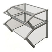Eagle DCS6-DSG-CDT Directors Choice® Decorative Deluxe Sneeze Guard Cafeteria Style