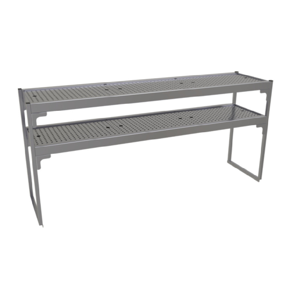Glastender DOS/SS-60 Double Overshelf 60"W X 15"D X 27"H Removable Perforated Inserts