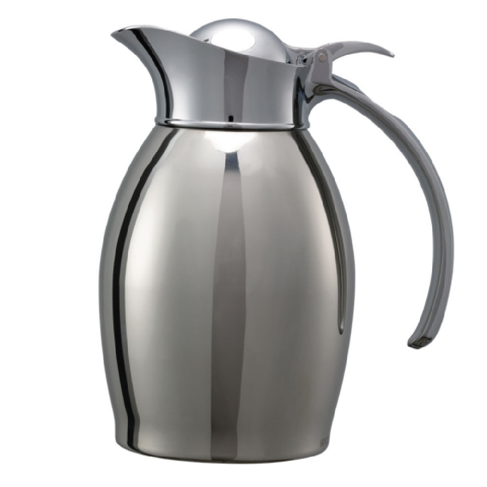 Service Ideas NIC06PS Nicollet Series Vacuum Insulated Carafe 0.6 Liter Flip Top Lid