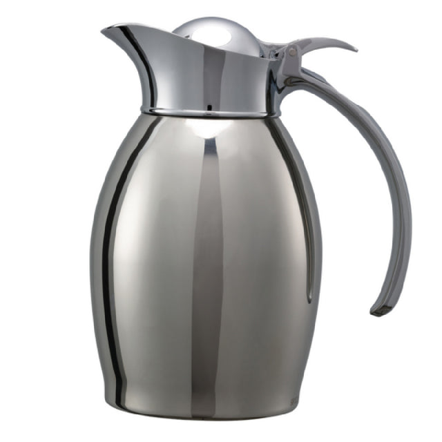 Service Ideas NIC06PS Nicollet Series Vacuum Insulated Carafe 0.6 Liter Flip Top Lid