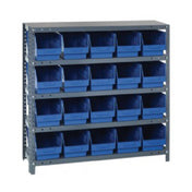 Quantum 1239-202_BLUE - Shelving Unit, 12"D X 36"L X 39"H, Heavy Duty