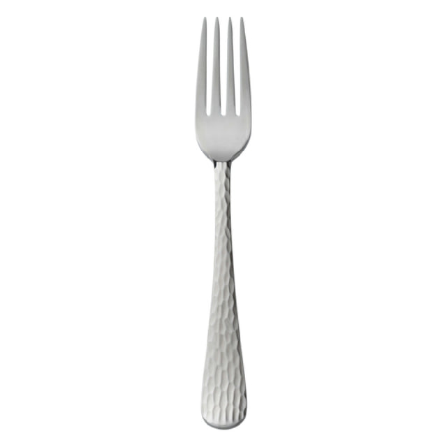 Libbey 794 030 (Formerly World Tableware) Utility/Dessert Fork 7-1/8" Hammered Mirror Finish Handle