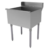 Advance Tabco 4-41-24D Square Corner Scullery Sink 1-compartment 24"W X 24"D Front-to-back X 14" Deep Sink Compartment