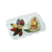Bon Chef 2068DCARM Queen Anne Divided Serving Tray 22" X 32" Aluminum With Ceramic-look Coating