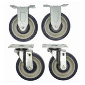 Hubert 50880 - Caster Kit, For Utility/Stock Cart #80014 & #87009,5" Dia., (2) Locking