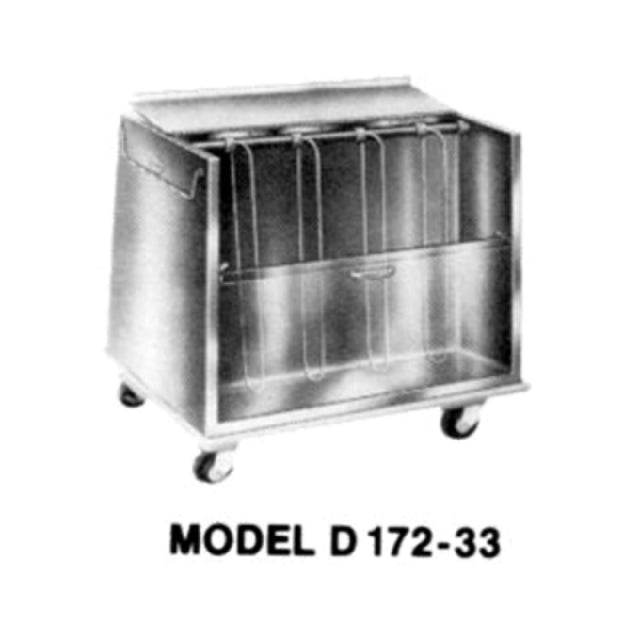 Piper Products DH172-23 - Heated Dish Storage Cart, (2) Compartment, Extra Low