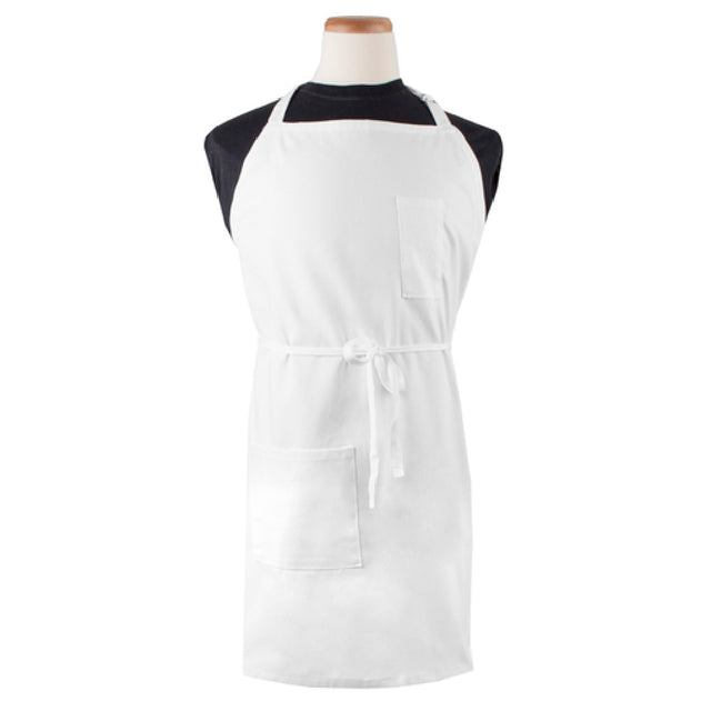 John Ritzenthaler Company 2PBIAWH Chef Revival® Bib Apron 32" X 32-1/2" Long 11-1/2" Neckline
