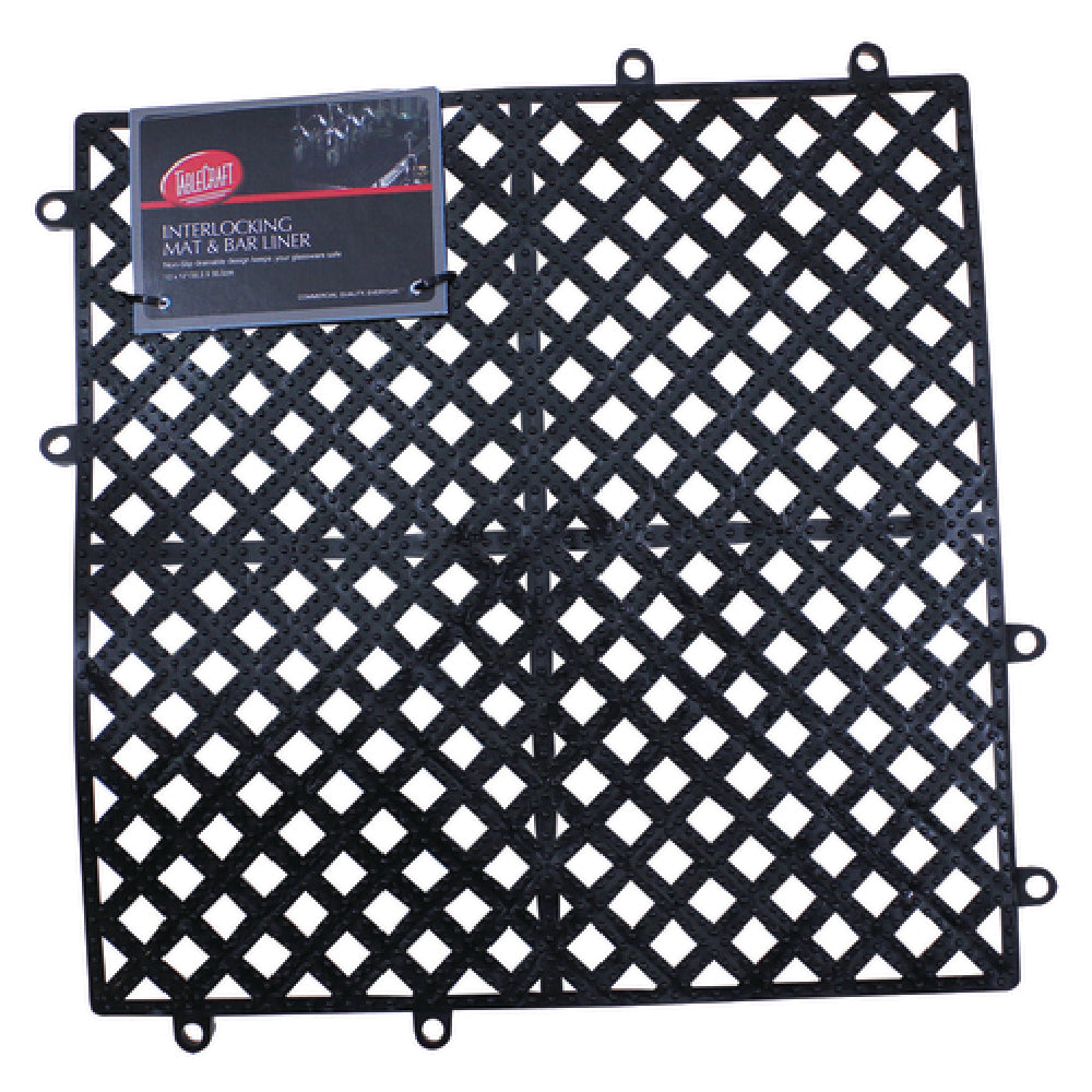 TableCraft Products BM1212 - Cash & Carry Bar Mat & Liner, 12" X 12", Interlocking Snap Feature